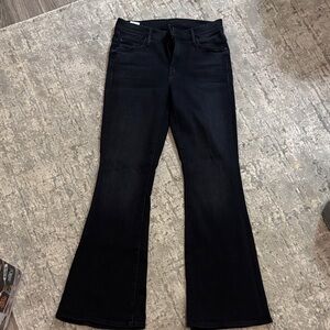 MOTHER Black Flare Jeans